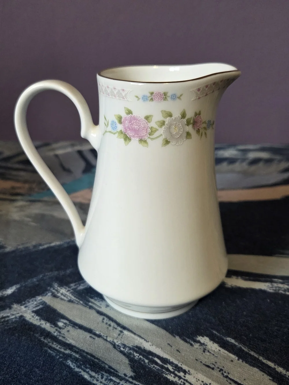Crown Ming Fine China Jian Shiang “Bird Of Paradise” Cream and Sugar Bowl w/lid